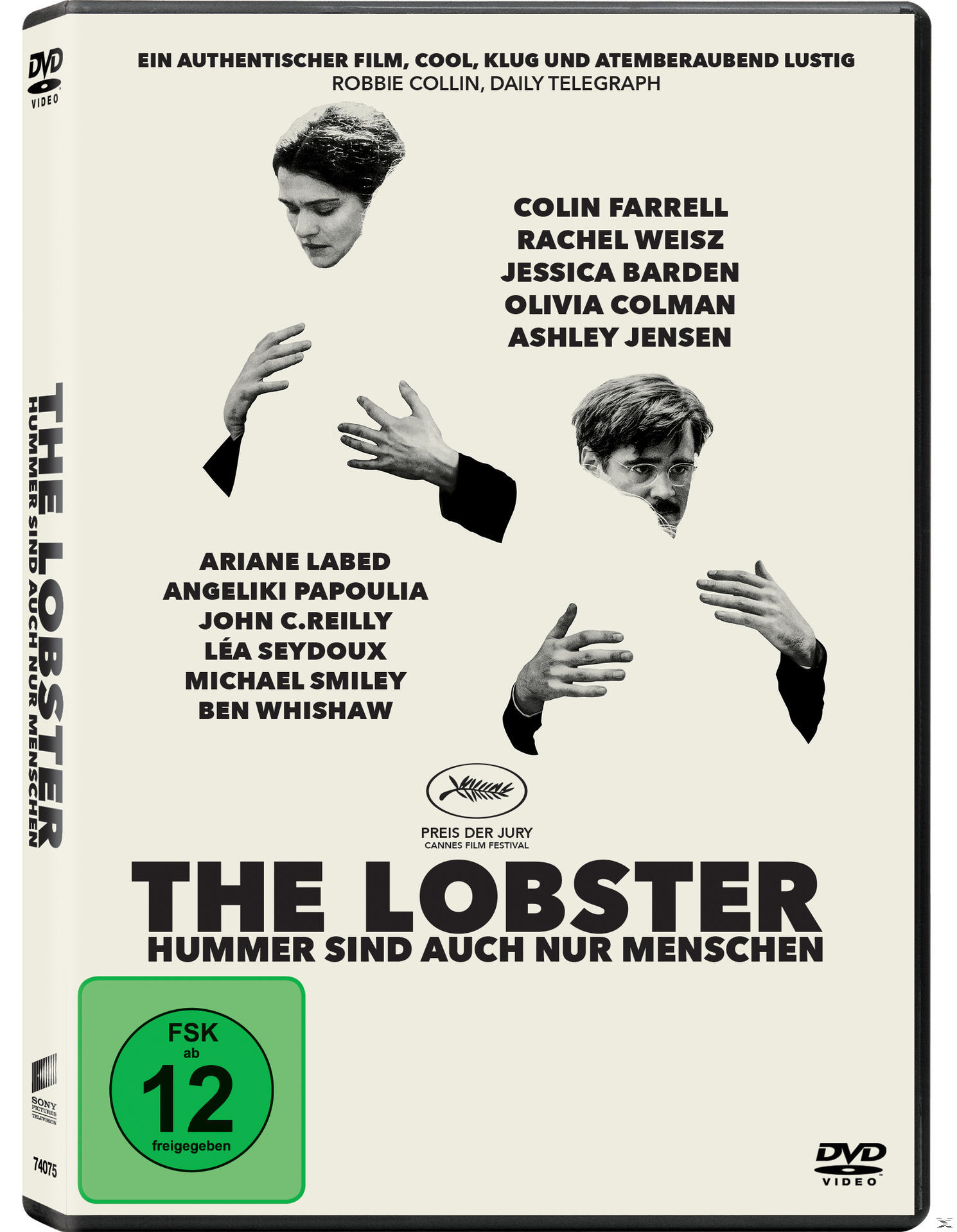DVD-Cover: Gesichter von Leuten auf dem Cover, Filmtitel auf Englisch und Deutsch, grünes Label.