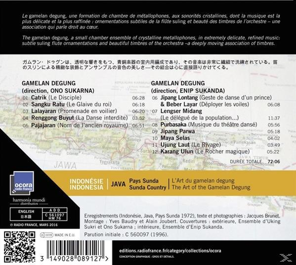 CD-Cover mit Text in mehreren Sprachen, Karte und Logo unten links.