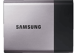 SAMSUNG Portable SSD T3 - Festplatte (SSD, 2000 GB, Schwarz/Silber)