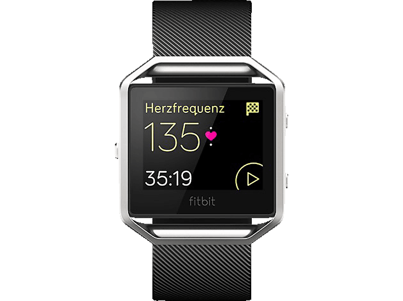 FITBIT Blaze Fitness Watch Elastomer, 140170 mm, Schwarz/Silber Fitness Watch kaufen. Armband