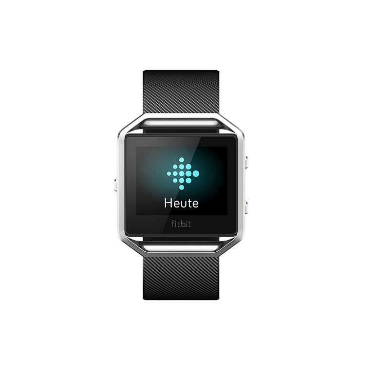 FITBIT Blaze Fitness Watch Elastomer, 170-205 mm, Schwarz/Silber