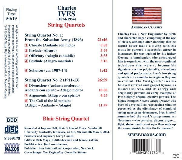 The Blair Quartet, Blaier String Quartet - Streichquartett 1+2  - (CD)