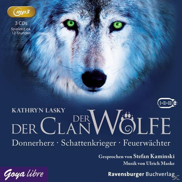 Wölfe Lasky Schattenkrieger, - Der Feuerwächter 1-3.Donnerherz, Kathryn Clan - (MP3-CD)