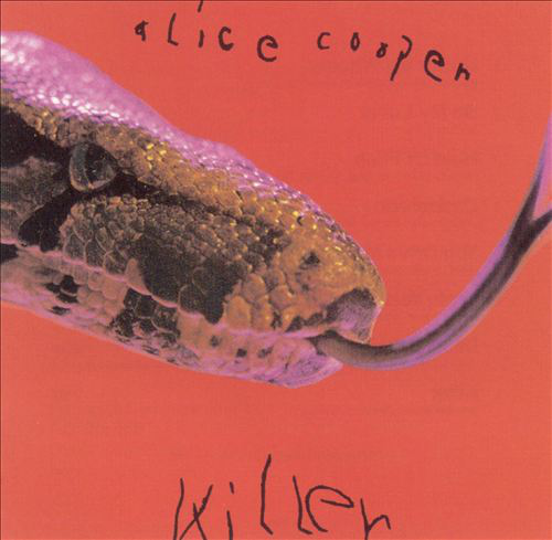 Album borítója: Kígyófej hosszú nyelvvel, 'Alice Cooper' és 'Killer' felirattal.
