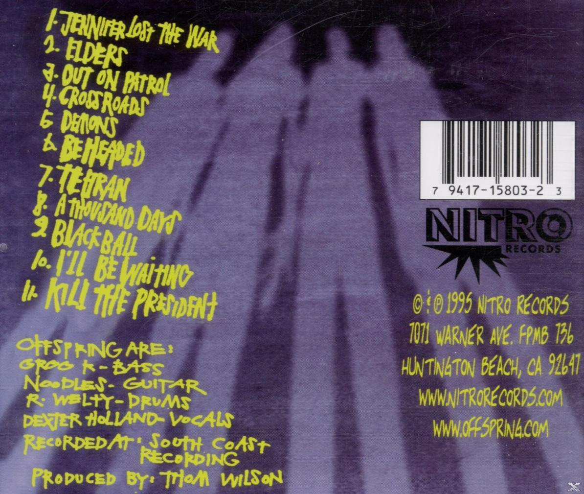 Rückseite eines Albumcovers mit Titelliste und Nitro Records Logo. The Offspring mit Bandmitgliedsnamen erwähnt.