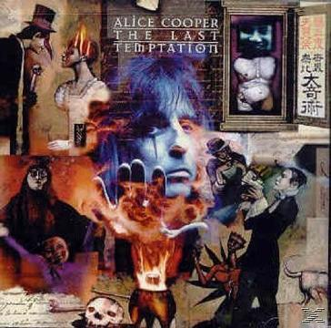 Az 'Alice Cooper: The Last Temptation' album borítója portréval és szürreális elemekkel.