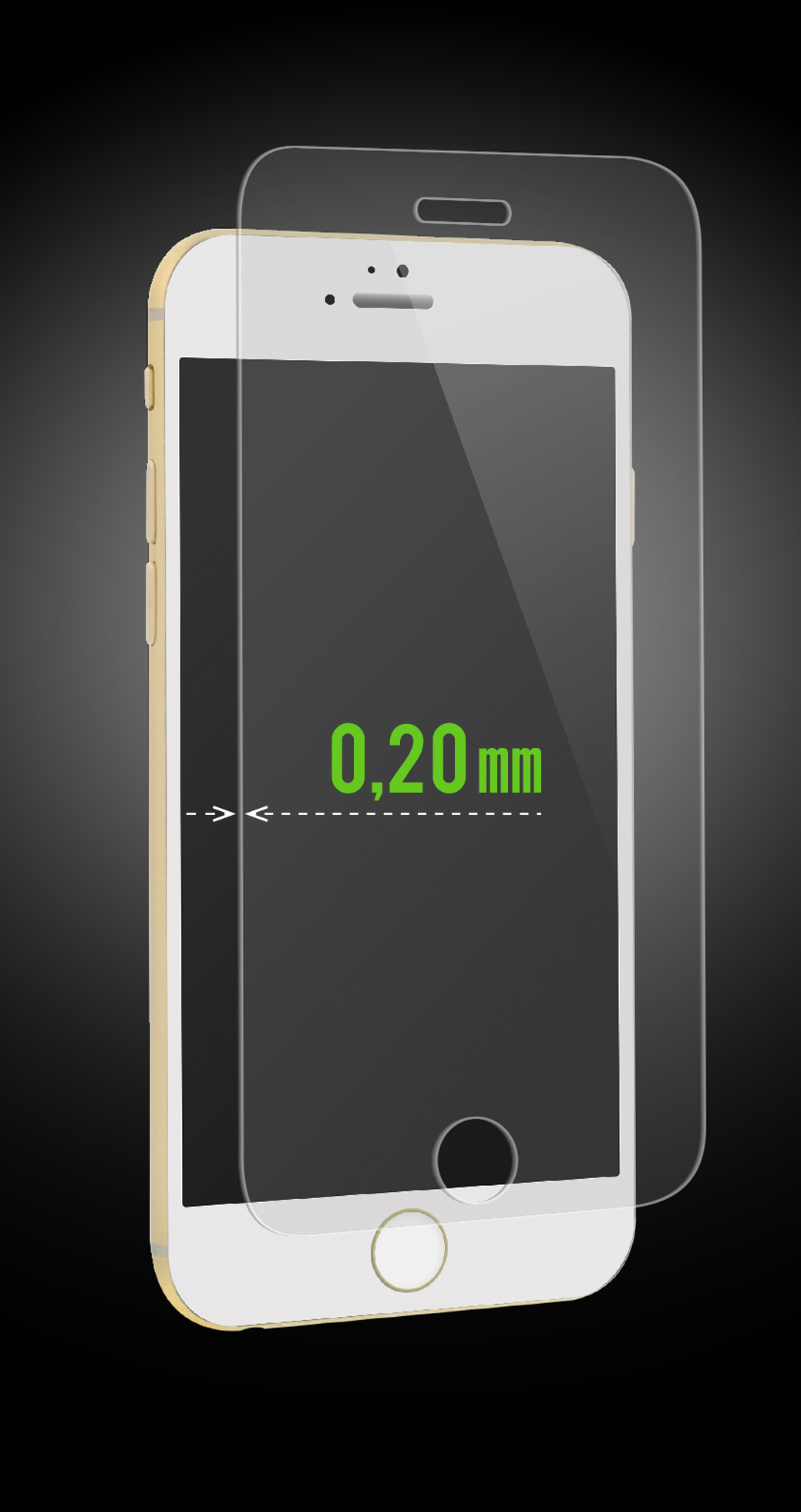 SCUTES DELUXE 96224 Schutzglas (für Apple iPhone 6, iPhone 6s)