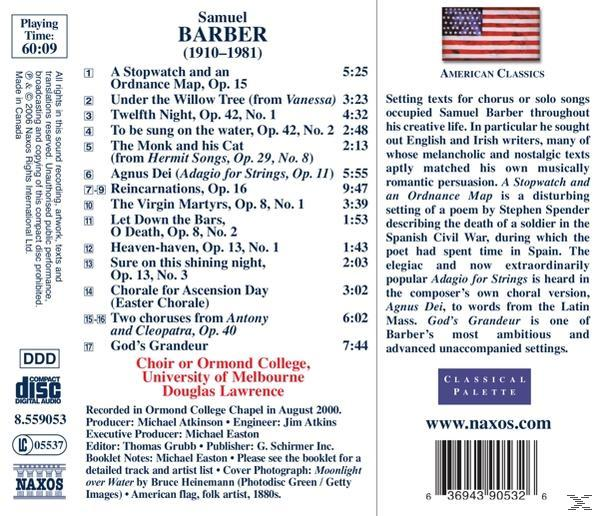 Ormond College Choir, Douglas Lawrence - Chormusik  - (CD)
