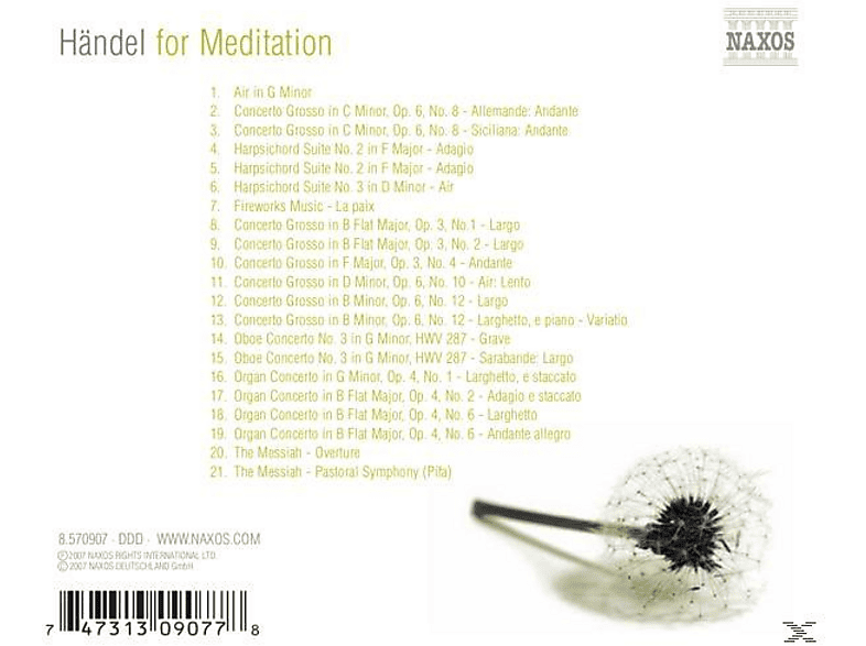 Thumbnail - VARIOUS - Händel For Meditation (CD)