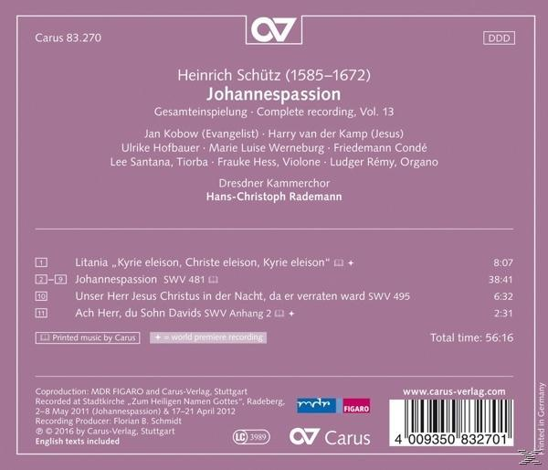 Rückseite einer Musik-CD mit Text, der Songs, Credits und Kontaktinformationen auflistet. Lila Hintergrund.