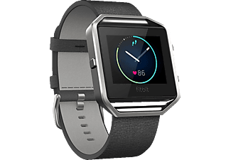 FITBIT Bracelet en cuir + Cadre, L, noir - Bracelet d'accessoires (Noir)