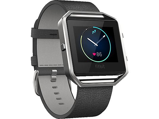 FITBIT Bracelet en cuir + Cadre, S, noir - Bracelet d'accessoires (Noir)