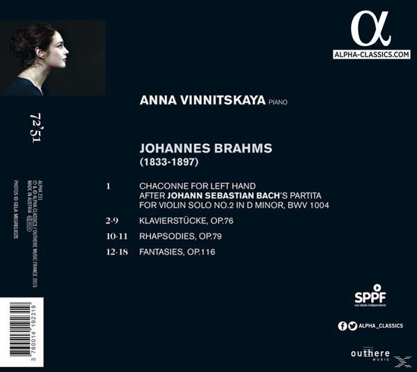 Anna Vinnitskaya - Bach-Brahms  - (CD)