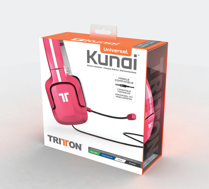 MAD CATZ Tritton Kunai Universales Stereo Headset für Xbox 360. PS3, PSV, WiiU und Mobile, On-ear Gaming Headset Pink