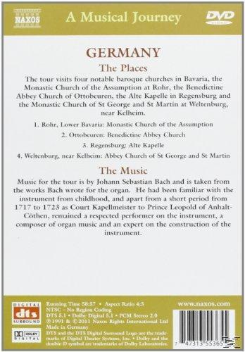 DVD-Rückseite: 'A Musical Journey' in Deutschland. Textdetails zu Orten, Musik und Credits.