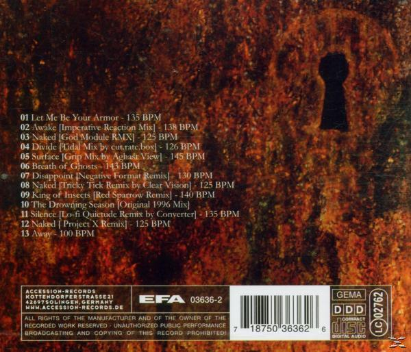 CD-Cover mit Schlüsselloch-Form und Trackliste. Braun- und Orangetöne.
