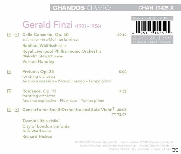 VARIOUS, R./Wallfisch/Little/+ Hickox - Violin-& Cellokonzerte  - (CD)