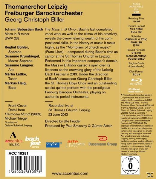 Reglint Bühler, Susanne Krumbiegel, Susanne Langner, Martin Lattke, Markus Flaig, Thomanerchor Leipzig, Freiburger Barockorchester - h-moll-Messe  - (Blu-ray)