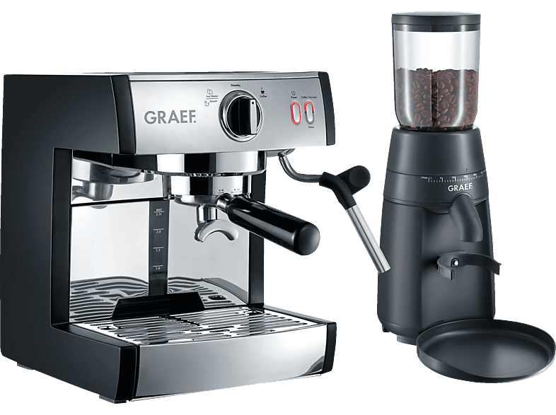 Graef ESM 802 Milegra Siebträgerautomat Espressomaschine schwarz-matt/edels 2,5L 