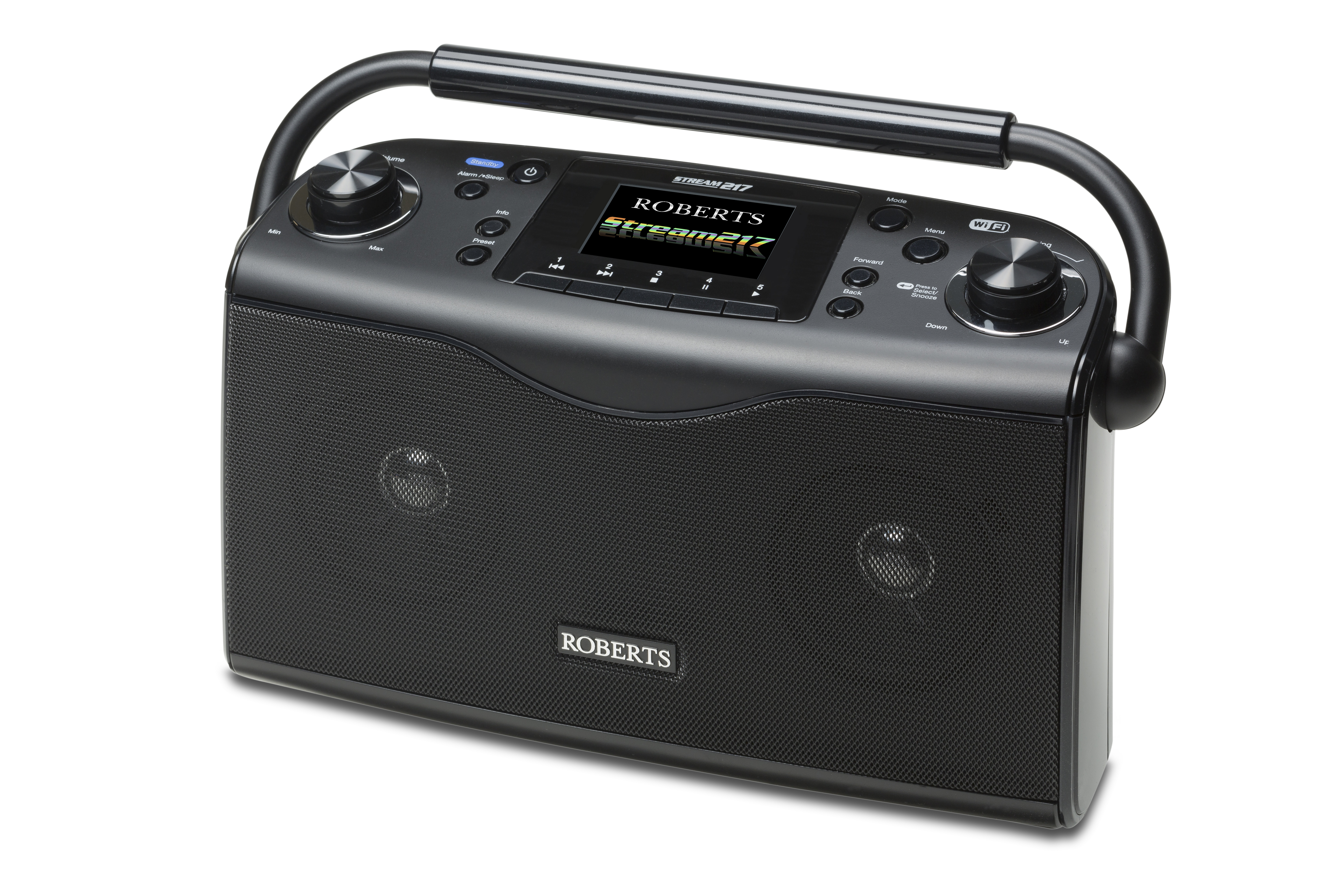 ROBERTS stream217 Internetradio, Digital Radio, DAB+, DAB, Internet Radio, Schwarz