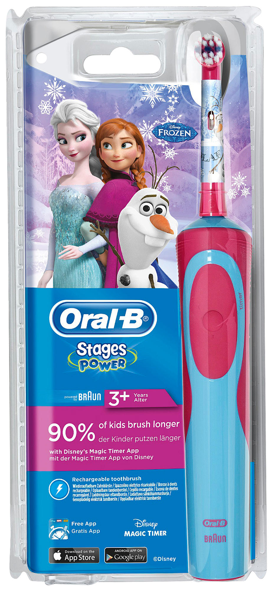 ORAL-B Stages Power Frozen elektrische Zahnbürste Türkis/Pink