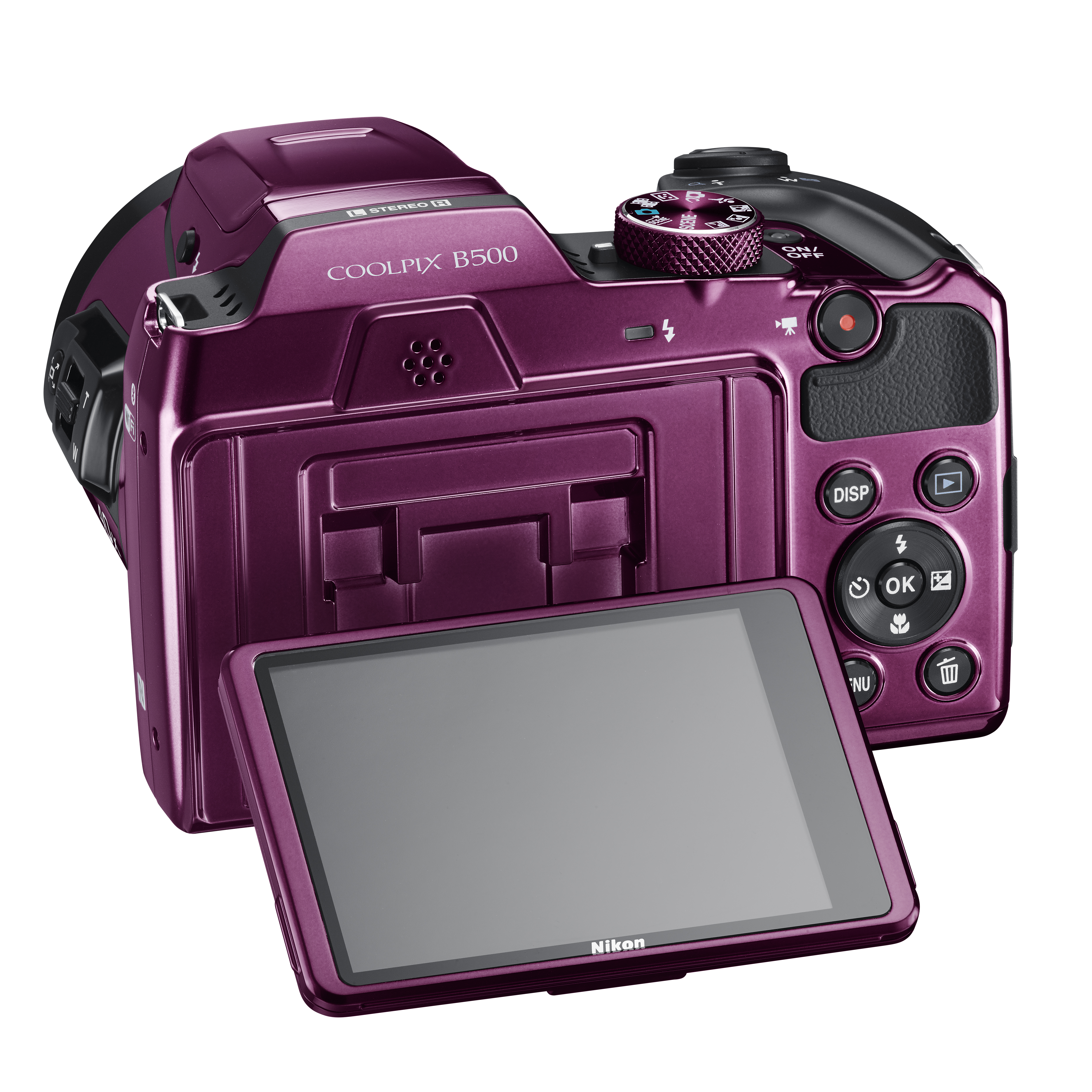 NIKON COOLPIX B500 Bridgekamera Pflaume, TFT