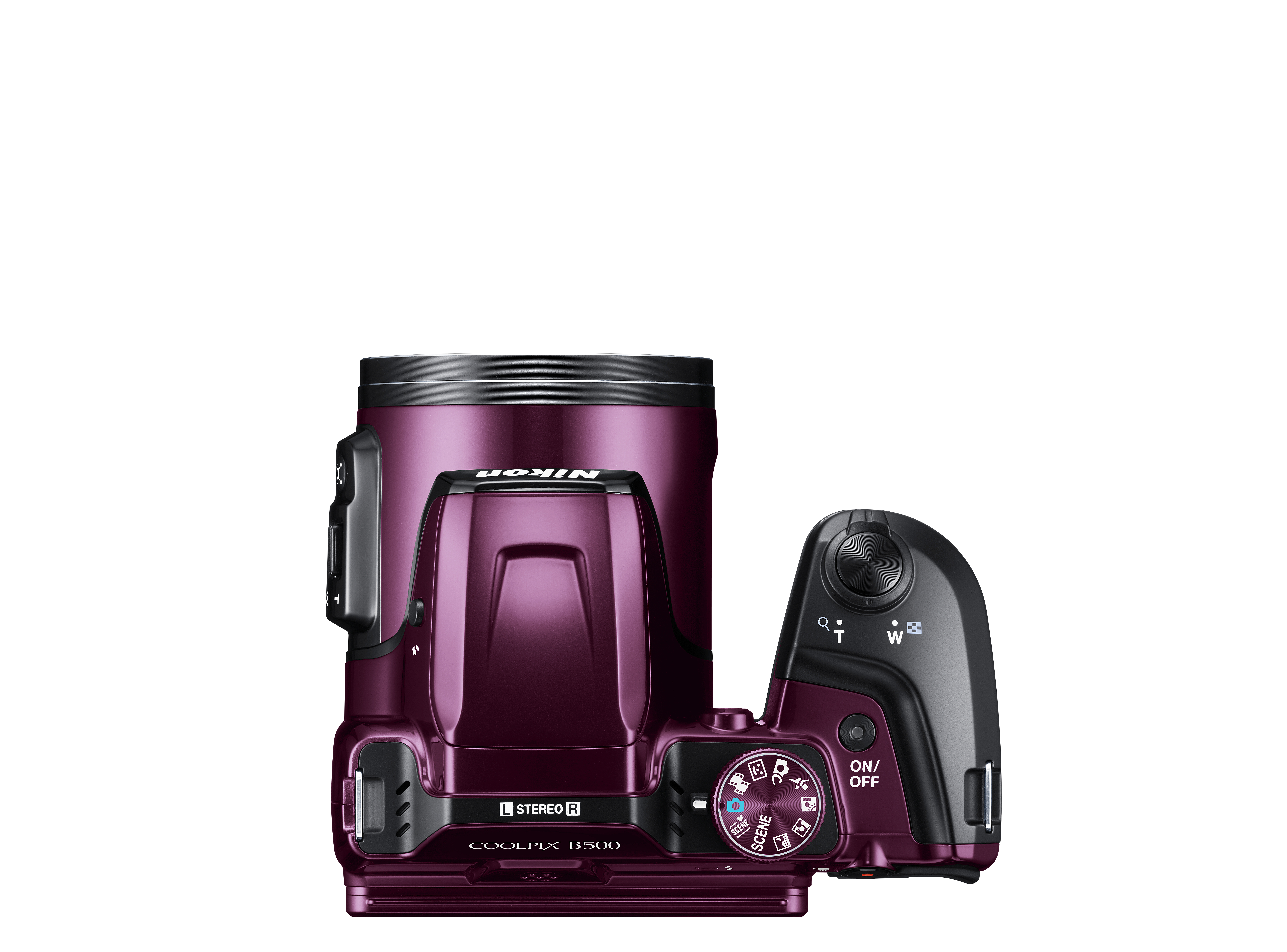NIKON COOLPIX B500 Bridgekamera Pflaume, TFT
