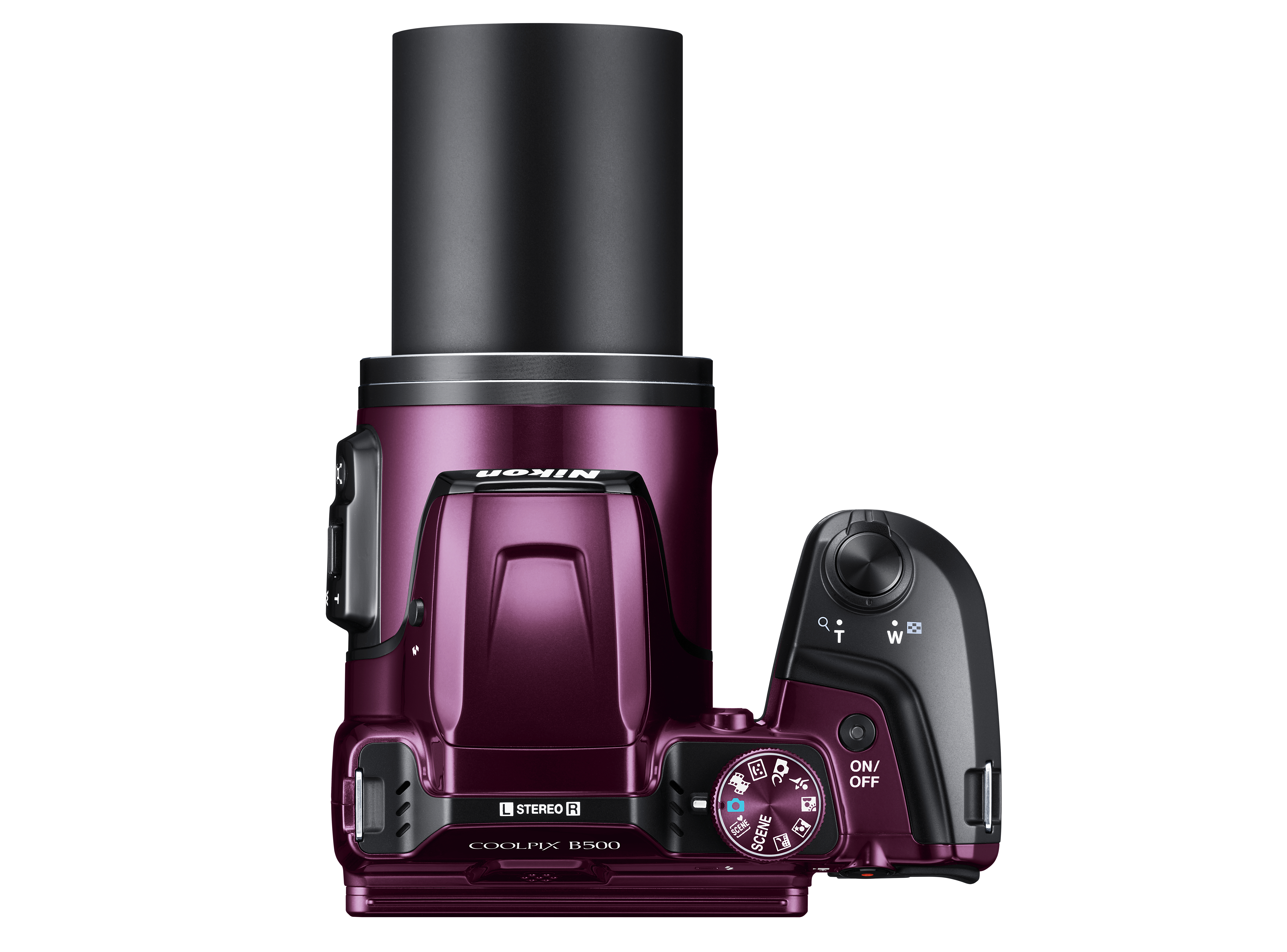 NIKON COOLPIX B500 Bridgekamera Pflaume, TFT