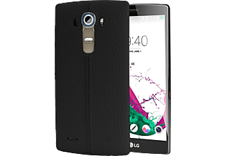 LG G4 Gerçek Deri Yedek Arka Kapak Siyah