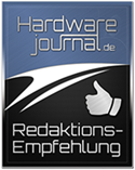 Hardware Journal.de Redaktionsempfehlung Logo mit einem Daumen hoch.