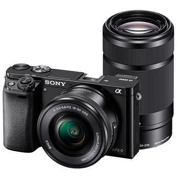 SONY ILCE6000YB.AP2 24,3 MP 3 inç 16-50 mm + 55-210 mm Lens Aynasız Sistem Fotoğraf Makinesi 