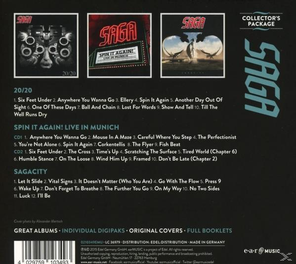 Saga - Collector's Package-20/20/Spin It Again Live/  - (CD)