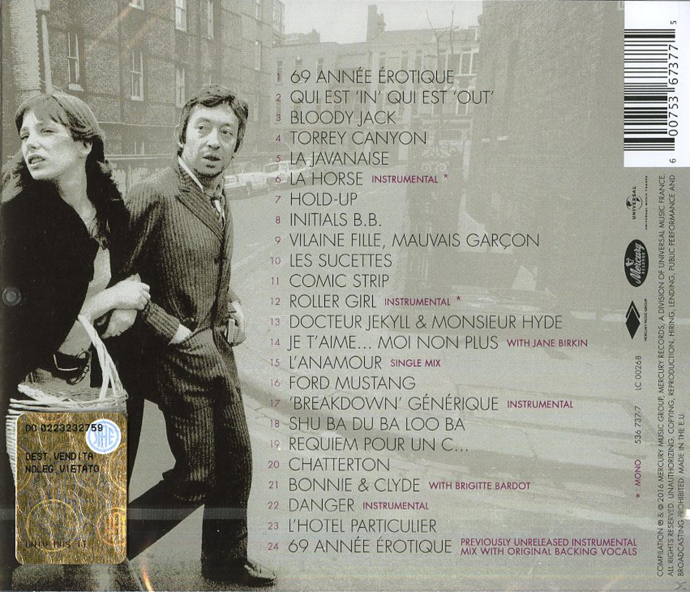 Serge Gainsbourg - London paris 1963 - 1971 CD