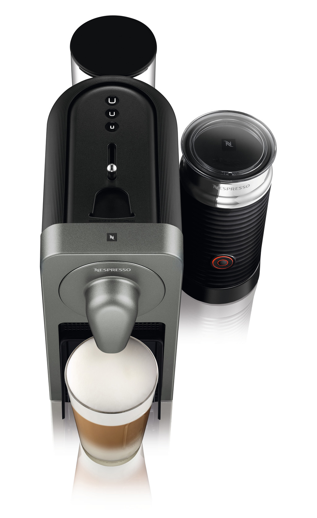 KRUPS XN411T Nespresso Prodigio & Milk Kapselmaschine Titan