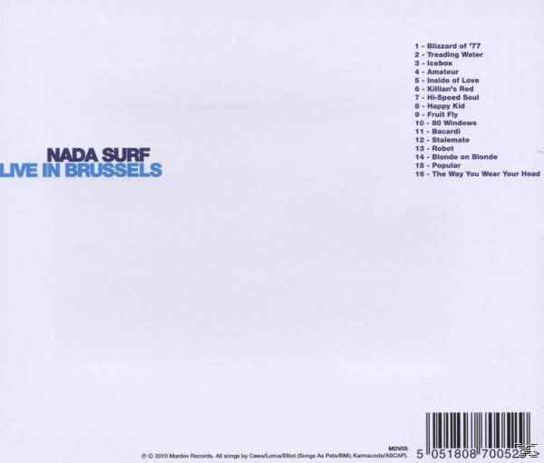 Nada Surf - Live In Brussels  - (CD)