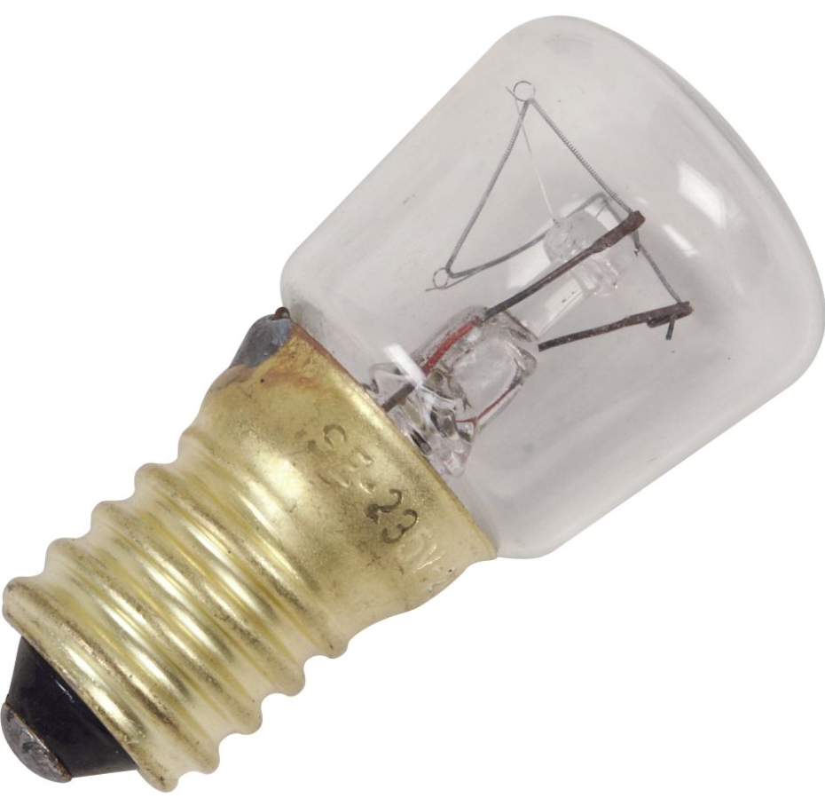 Close-up van een gloeilamp met een metalen voet en een glazen bovenkant.