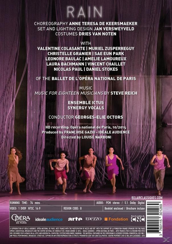 VARIOUS, Synergy Vocals, The Ictus Ensemble, Ballet De L'opéra National De Paris - Rain  - (DVD)