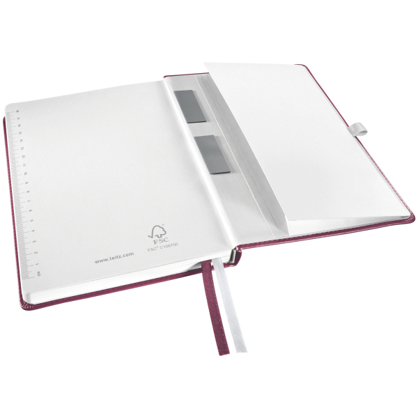 LEITZ Style HC A5 Kariert Notizbuch Rot