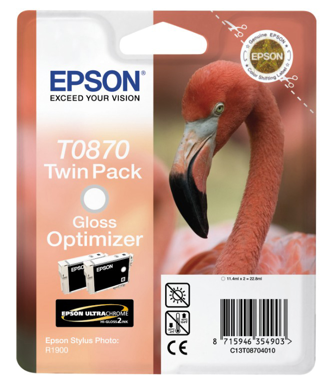 EPSON Original Tintenpatrone Farblos (Gloss Optimiser) (C13T08704010)