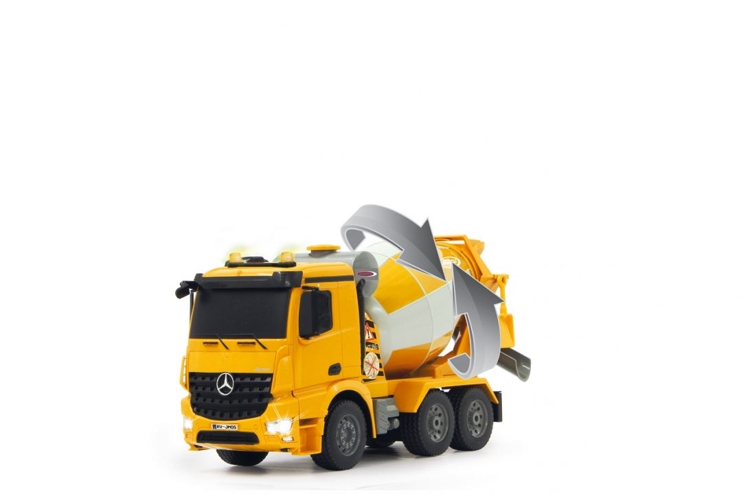 JAMARA Betonmischer Mercedes Arocs 1:20 RC Modellauto, Gelb/Weiß