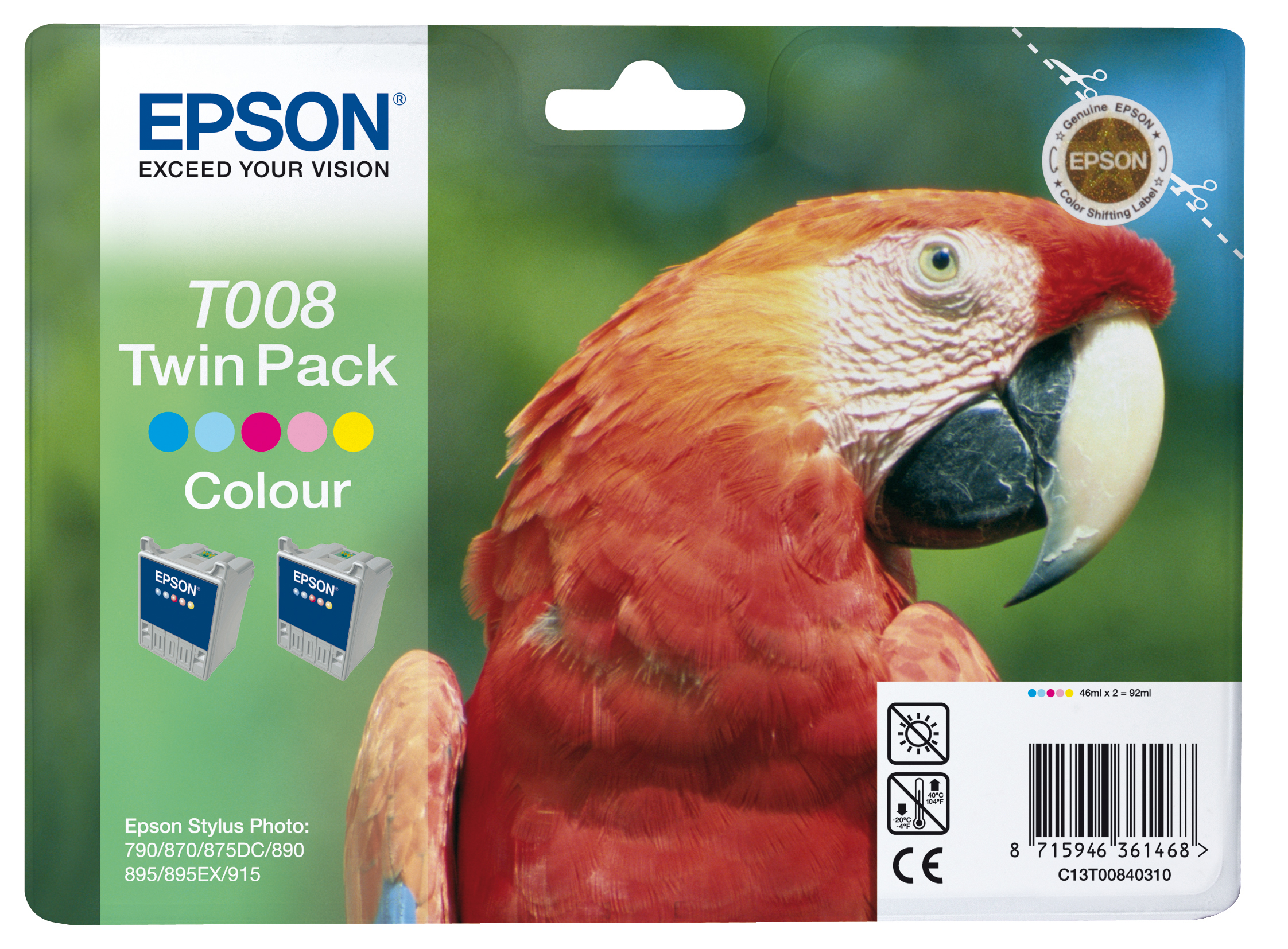 EPSON Original Tintenpatrone mehrfarbig (C13T00840310)