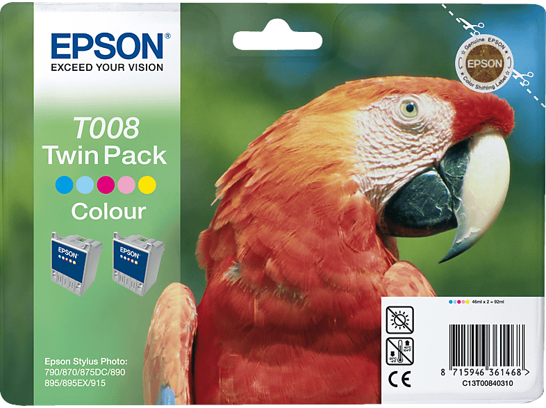 Tintenpatrone Original mehrfarbig (C13T00840310) EPSON
