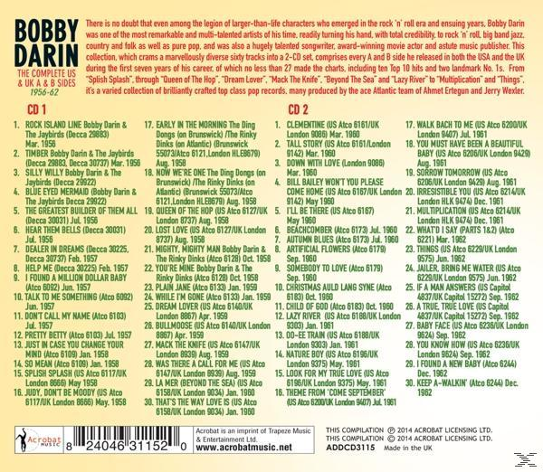 Bobby Darin - The Complete Us & Uk A & B Sides 1956-62  - (CD)