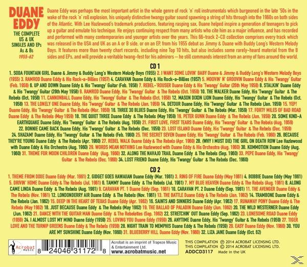 Duane Eddy - The Complete Us & Uk Singles And Eps As & Bs - 1955-1962  - (CD)