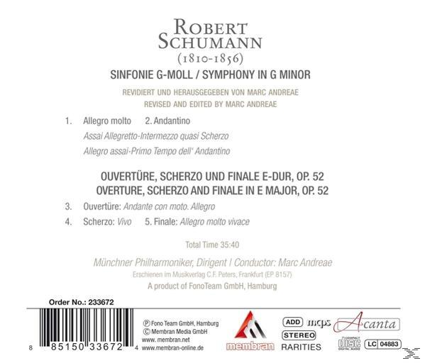 Marc Münchner Philharmoniker/andrae - Schumann: Sinfonie in g-moll  - (CD)