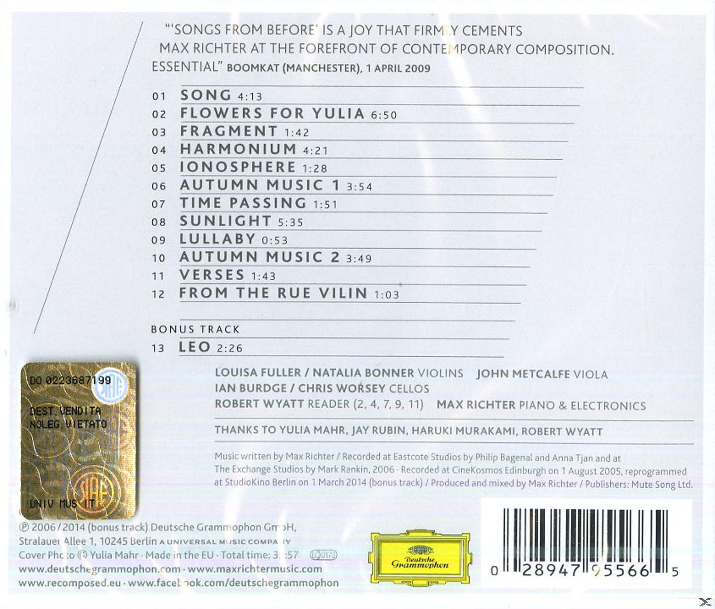 Max Richter - Songs From Before  - (CD)