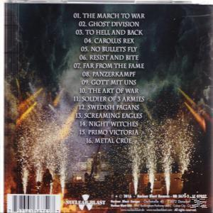 CD-Rückseite mit Titelliste und Feuerwerk im Hintergrund.