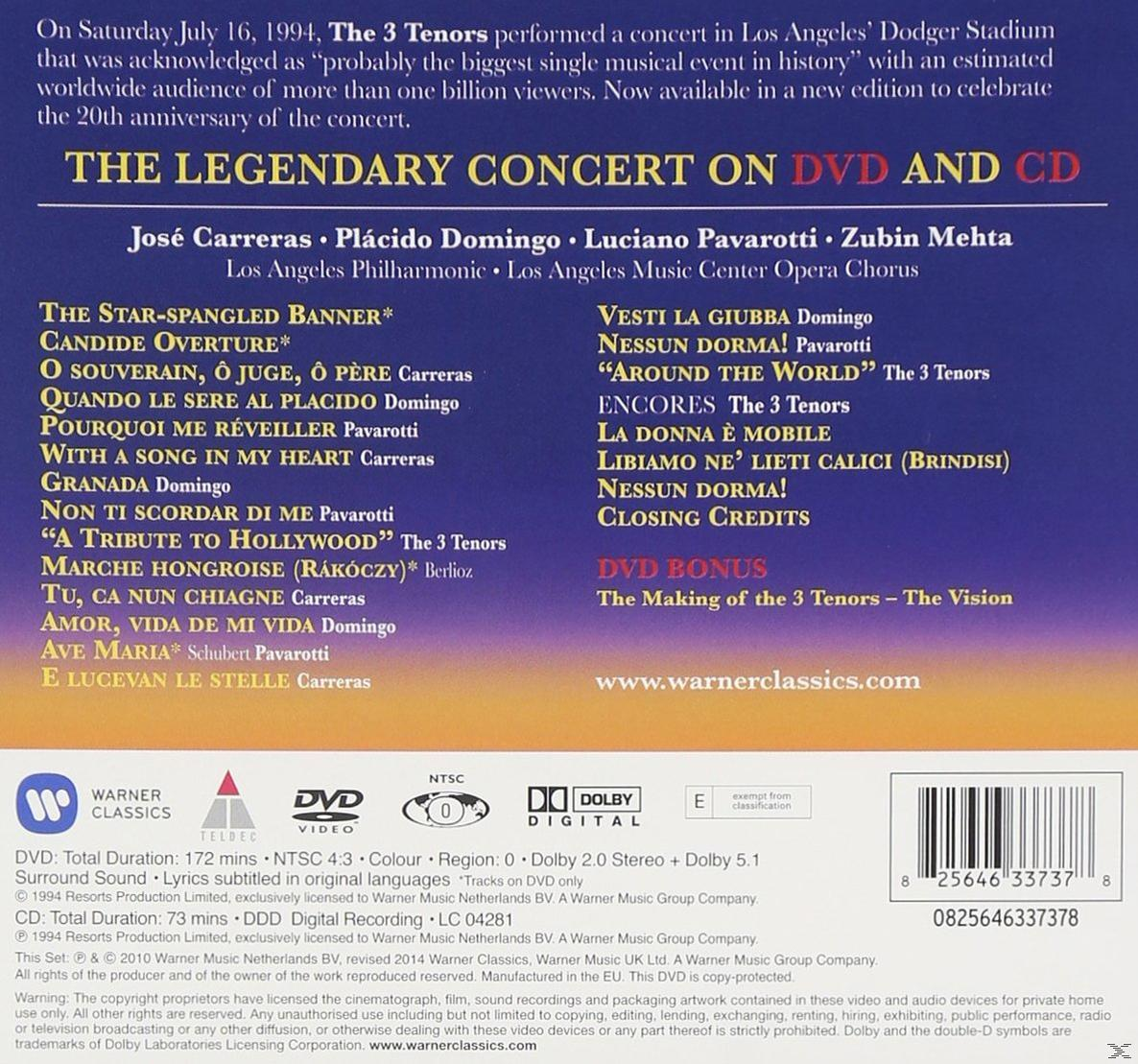 Egy CD borító a 3 tenorral tartott koncertről szóló szöveggel.