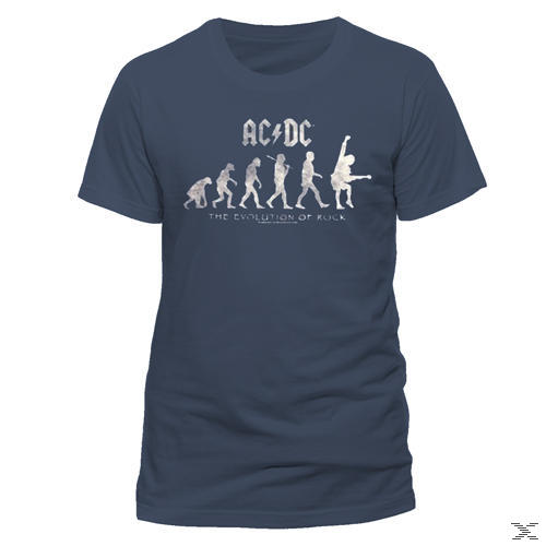 COMPLETELY Evolution Of Rock (T-Shirt, Graublau, Größe S) T-Shirt