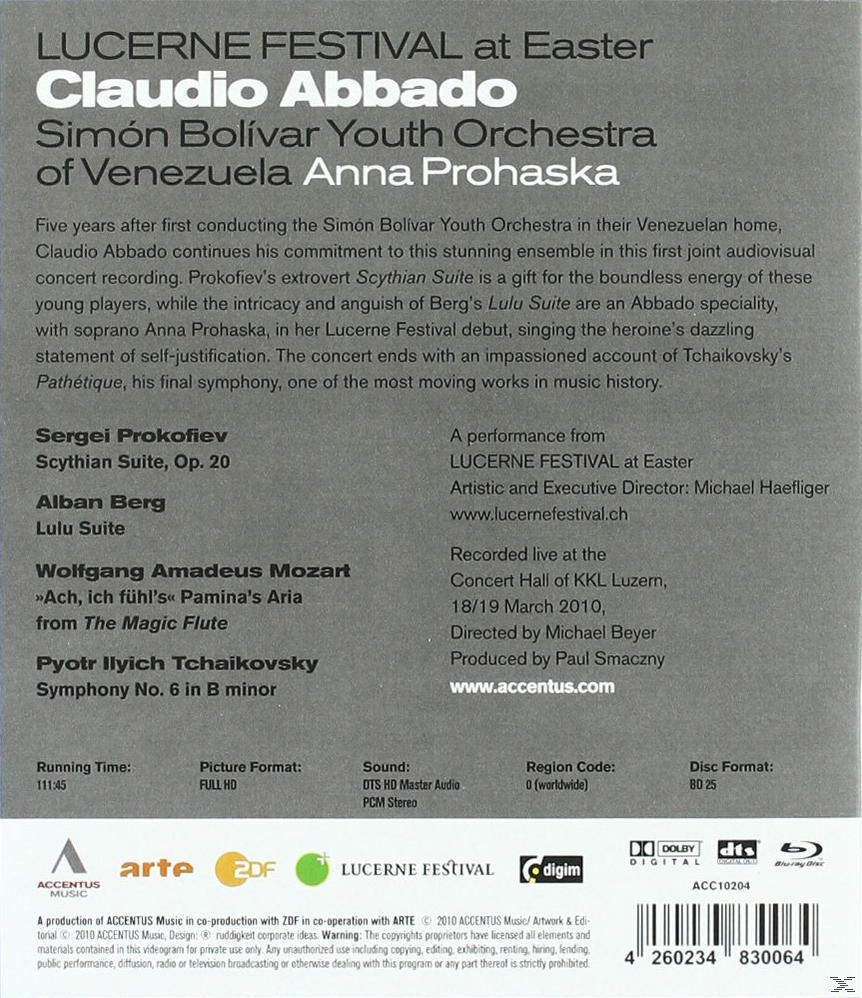 - - Of Easter Bolivar Lucerne At Youth Orchestra Venezuela Anna (Blu-ray) Festival Prohaska, Simón